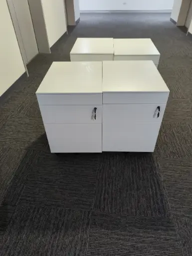 Modern White Office Storage Cabinets with Locking System